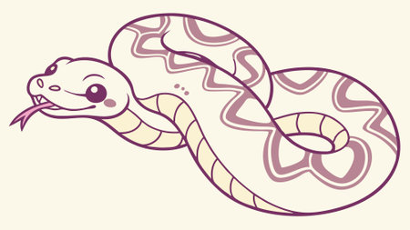 Axanthic Ball Python insulted stands lake Bicycle vector. AI generated. Vector icon