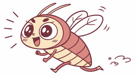 Bagworm Moth desecrated cries street vector. AI generated. Vector iconのイラスト素材