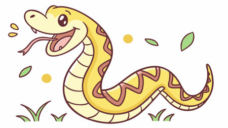 Banana Ball Python humiliated sits beach vector. AI generated. Vector icon