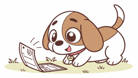 Beaski dog strong reading hospital vector. AI generated. Vector iconのイラスト素材