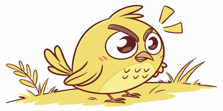 Belgian Canary bird inadequate sits room vector. AI generated. Vector iconのイラスト素材