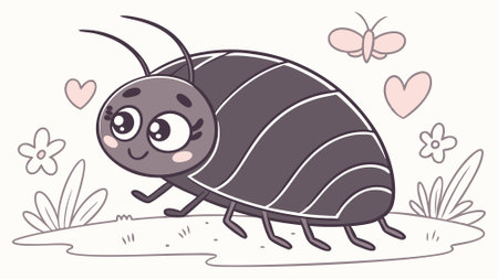 Black Aphid bug annoyed screams street vector. AI generated. Vector iconのイラスト素材