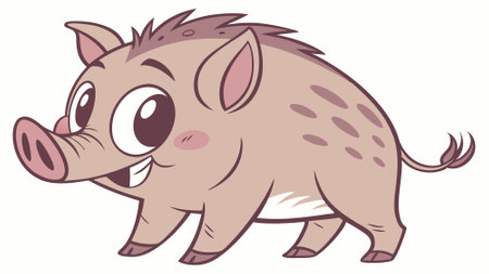 Boar joyless lies garden vector. AI generated. Vector icon
