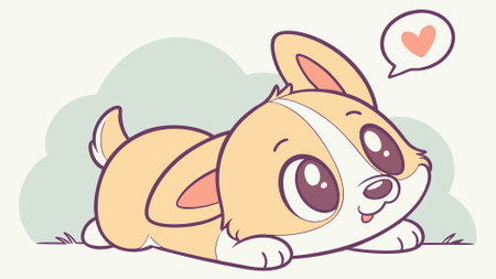 Borador dog frantic lies school vector. AI generated. Vector iconのイラスト素材