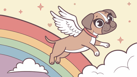 Boxer Dog abandoned reading lake vector. AI generated. Vector iconのイラスト素材