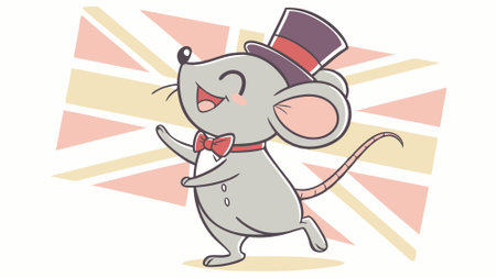 British Mouse powerful stay jungle vector. AI generated. Vector iconのイラスト素材