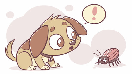 Brown Dog Tick bug hot screams lake vector. AI generated. Vector iconのイラスト素材