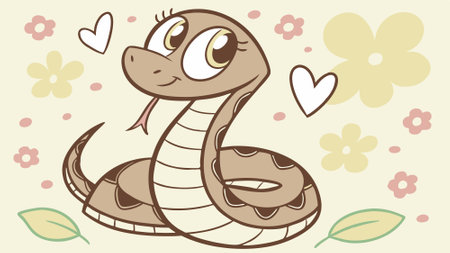 Brown Snake sublime cries bank vector. AI generated. Vector icon