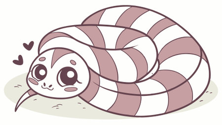 California Kingsnake excited lies ocean vector. AI generated. Vector iconのイラスト素材