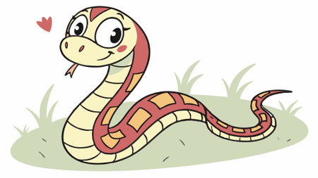 California Kingsnake frantic screams school vector. AI generated. Vector icon