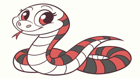 California Kingsnake enthusiastic laughs lake vector. AI generated. Vector icon