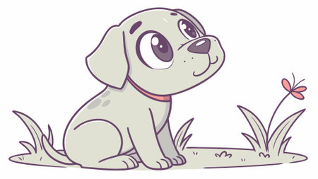 Cane Corso dog hopeless knocks school vector. AI generated. Vector iconのイラスト素材