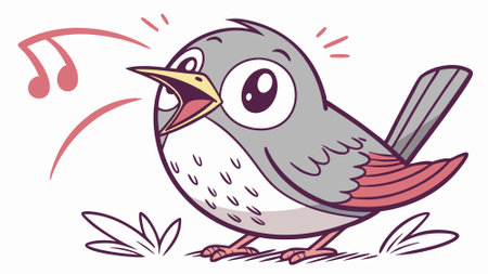 American Dipper bird strong screams hospital notebook vector. AI generated. Vector iconのイラスト素材