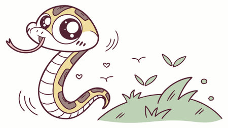 Anaconda Snake enthusiastic screams lake bag vector. AI generated. Vector icon