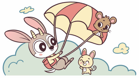 Antelope Jackrabbit rodent sad runs gym Fruits vector. AI generated. Vector iconのイラスト素材