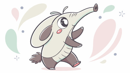 Anteater rodent joyful rests forest Light Bulbs vector. AI generated. Vector iconのイラスト素材