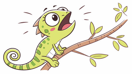 Anole Lizard terrible lies room Ball vector. AI generated. Vector iconのイラスト素材