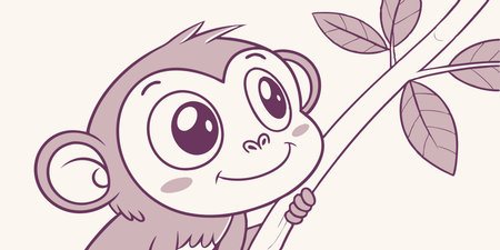 Ape brave angry room Flower vector. AI generated. Vector iconのイラスト素材