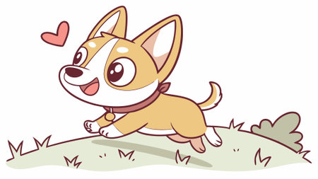 Carolina Dog sullen laughs beach vector. AI generated. Vector iconのイラスト素材