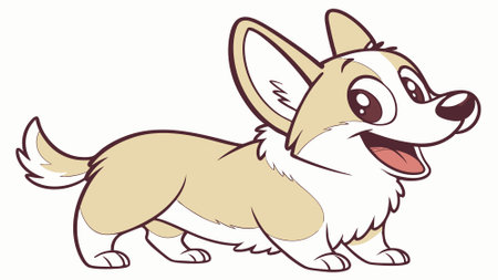 Caucasian Shepherd dog ardent runs beach vector. AI generated. Vector iconのイラスト素材