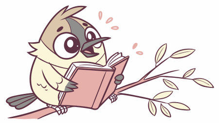 Cedar Waxwing bird shy looks office vector. AI generated. Vector iconのイラスト素材