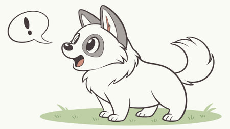 Caucasian Shepherd dog belittled screams desert vector. AI generated. Vector iconのイラスト素材