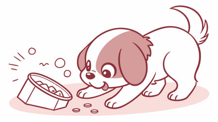 Cava Tzu dog cooperative lies island vector. AI generated. Vector iconのイラスト素材