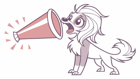 Chinese Crested Dog beneficent smiles island vector. AI generated. Vector iconのイラスト素材