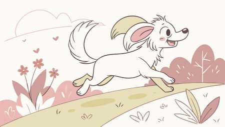 Chinese Crested Dog animated looks house vector. AI generated. Vector iconのイラスト素材