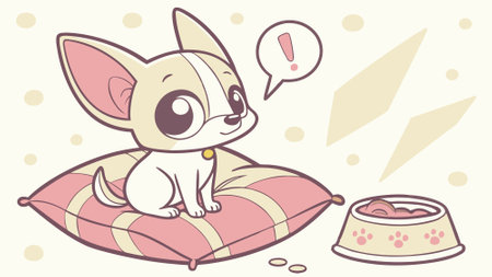 Chipoo dog admired looks office vector. AI generated. Vector iconのイラスト素材