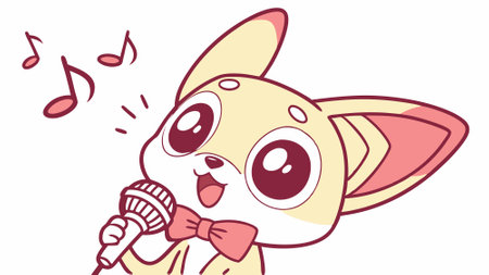 Chipoo dog amiable screams room vector. AI generated. Vector iconのイラスト素材