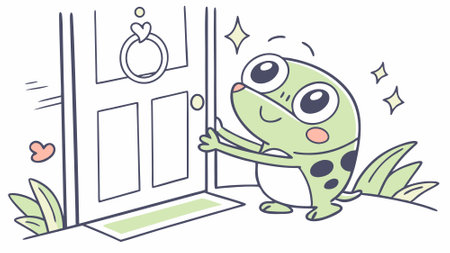 Clawed Frog nervous stay desert vector. AI generated. Vector iconのイラスト素材