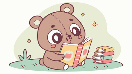 Cinnamon Bear energetic cries street vector. AI generated. Vector iconのイラスト素材