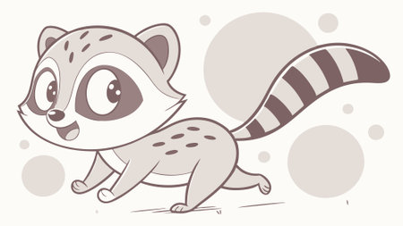 Civet rodent inadequate stands farm vector. AI generated. Vector iconのイラスト素材