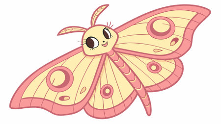 Comet Moth animated goes sea vector. AI generated. Vector iconのイラスト素材