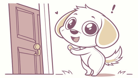 Comfort Retriever dog anxious lies bank vector. AI generated. Vector iconのイラスト素材