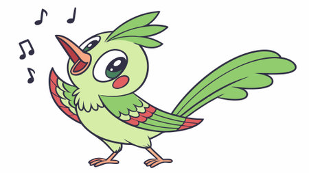 Common Green Magpie bird confused rests desert vector. AI generated. Vector iconのイラスト素材