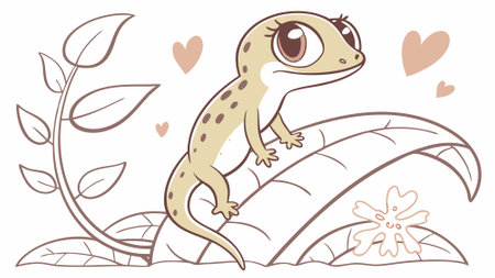 Common Lizard inadequate laughs farm vector. AI generated. Vector iconのイラスト素材