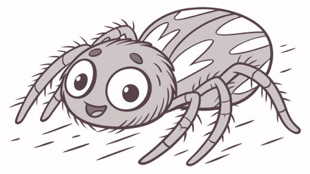 Common House Spider fabulous stands forest vector. AI generated. Vector iconのイラスト素材