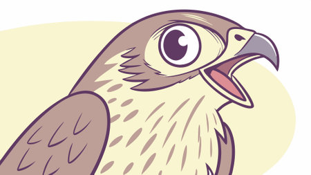 Coopers Hawk bird rejected looks forest vector. AI generated. Vector iconのイラスト素材