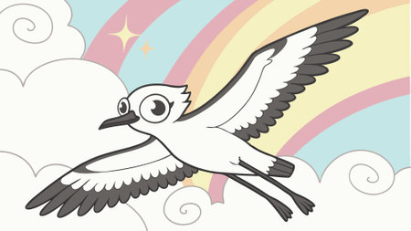 Crab Plover bird scared looks house vector. AI generated. Vector iconのイラスト素材