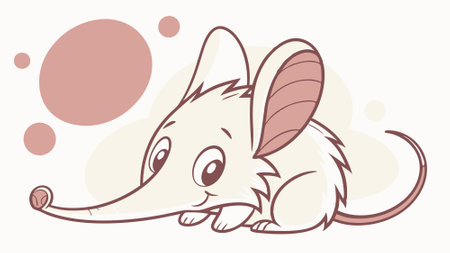 Cuban Solenodon rodent brave stands farm vector. AI generated. Vector iconのイラスト素材