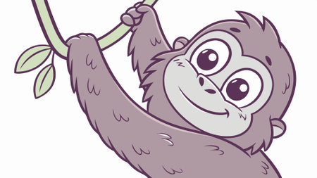 Cross River Gorilla spoiled laughs farm vector. AI generated. Vector icon
