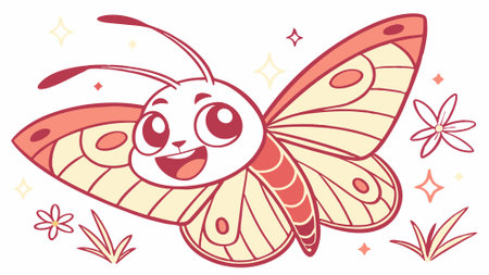 Diamondback Moth pleasant runs house vector. AI generated. Vector iconのイラスト素材