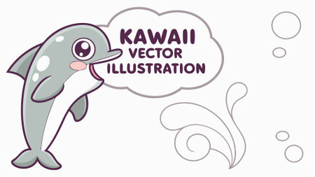 Dolphin Fish hot rests bank vector. AI generated. Vector iconのイラスト素材