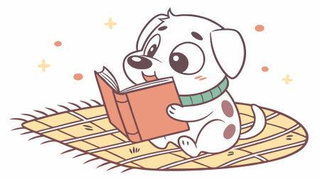 Dogo Argentino dog depressed looks house vector. AI generated. Vector iconのイラスト素材