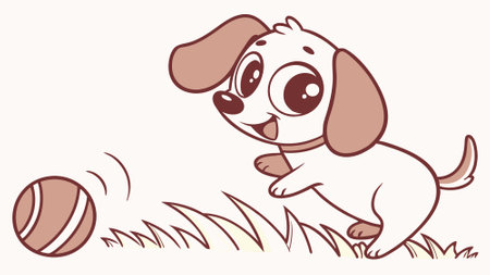 Doxiepoo dog fired stay room vector. AI generated. Vector iconのイラスト素材