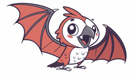 Dracula Parrot puzzled stay desert vector. AI generated. Vector iconのイラスト素材
