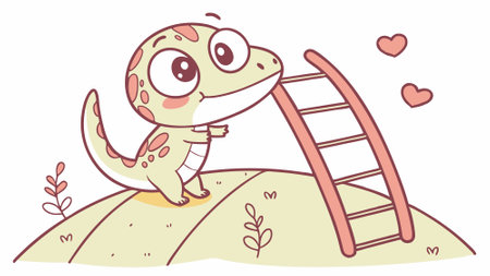 Earless Monitor Lizard withdrawn stay sea vector. AI generated. Vector iconのイラスト素材