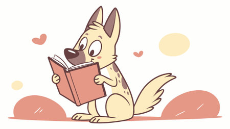 Dutch Shepherd dog harsh cries forest vector. AI generated. Vector iconのイラスト素材